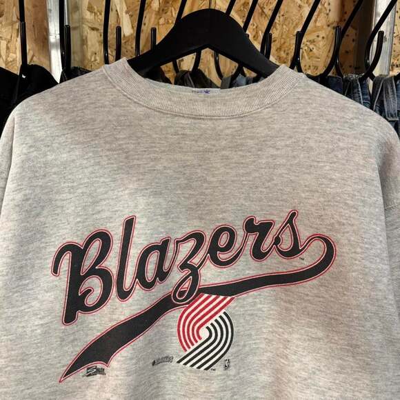 Vintage 90s Portland Trailblazers Salem Sportswear Crewneck Sweatshirt, Made in - Picture 2 of 7